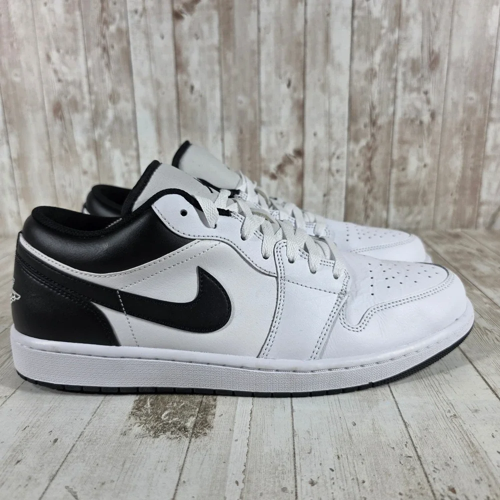 Nike Air Jordan 1 Low Panda White Black‎ Mens 12.5 Sneakers 553558-132